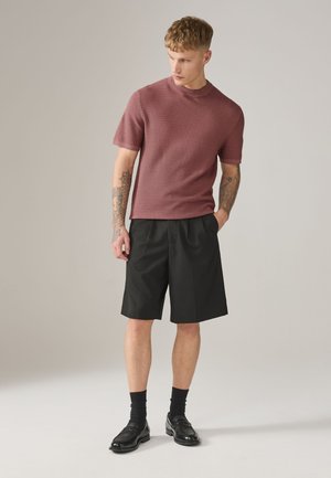 Next, REGULAR FIT - TEXTURED CREW NECK 2 PACK - T-shirt basic - white/pink