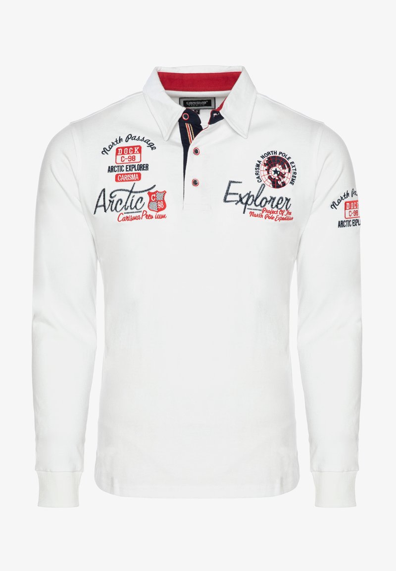 CARISMA LONGSLEEVE UND STICKEREI EXPLORER - Polo majica - weiß
