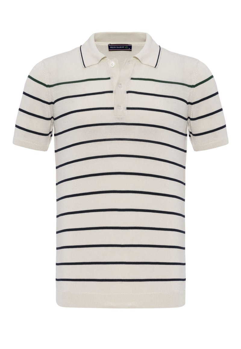 Felix Hardy KNIT SHORT SLEEVE POLO - Poloshirts - off white