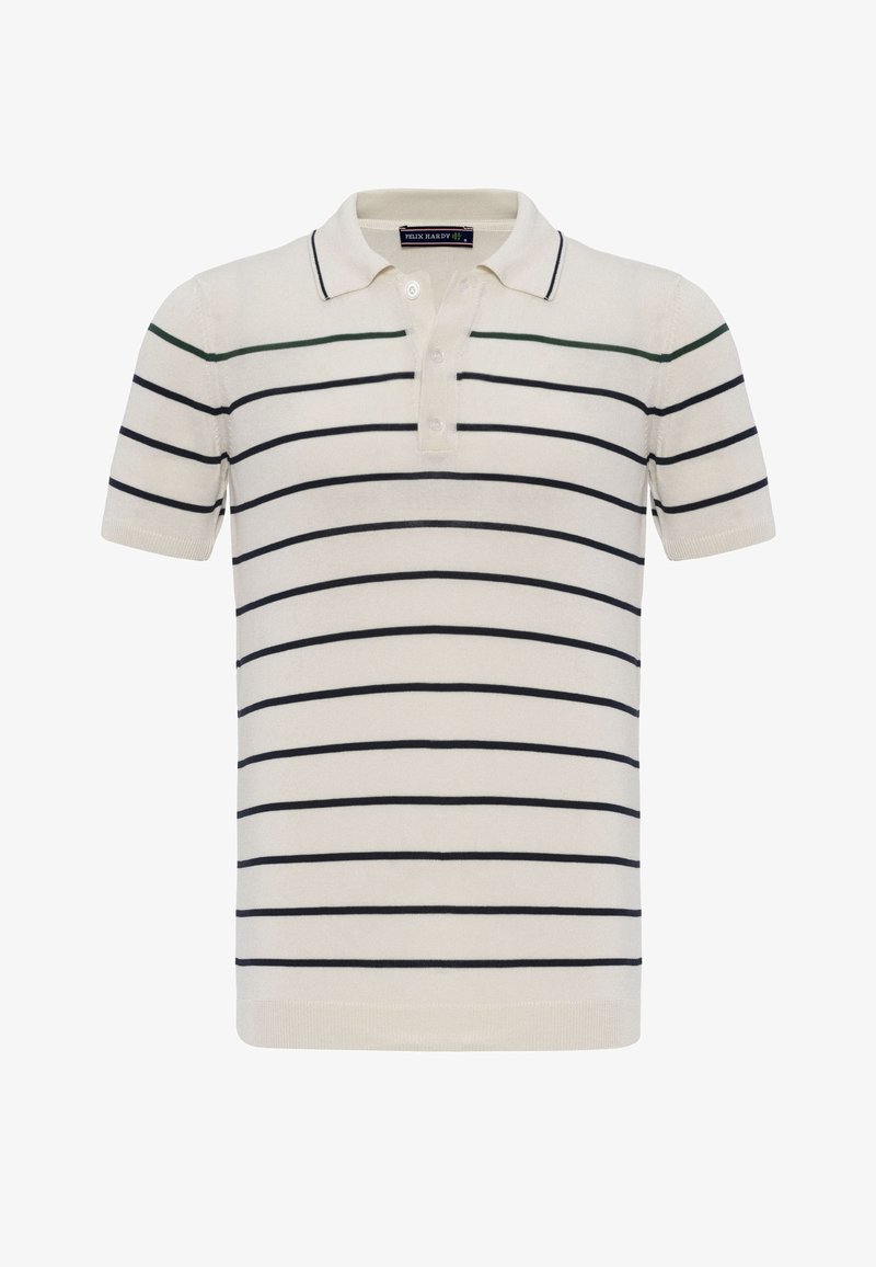 Felix Hardy KNIT SHORT SLEEVE POLO - Polosärk - off white