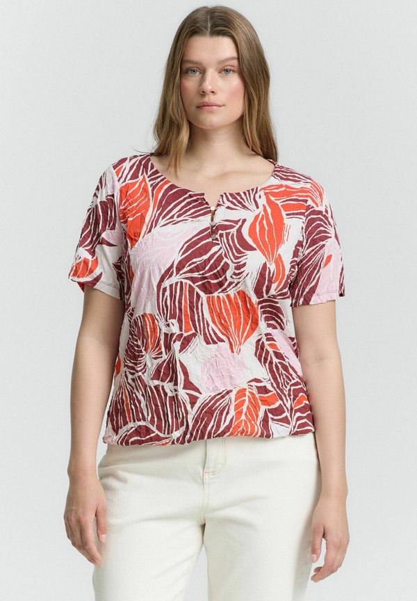 PLUS SIZE - CRINKLE MIT MUSTER - Bluse