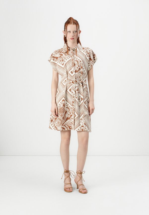 OBJLYDIA SHORT DRESS - Shirt dress - rawhid