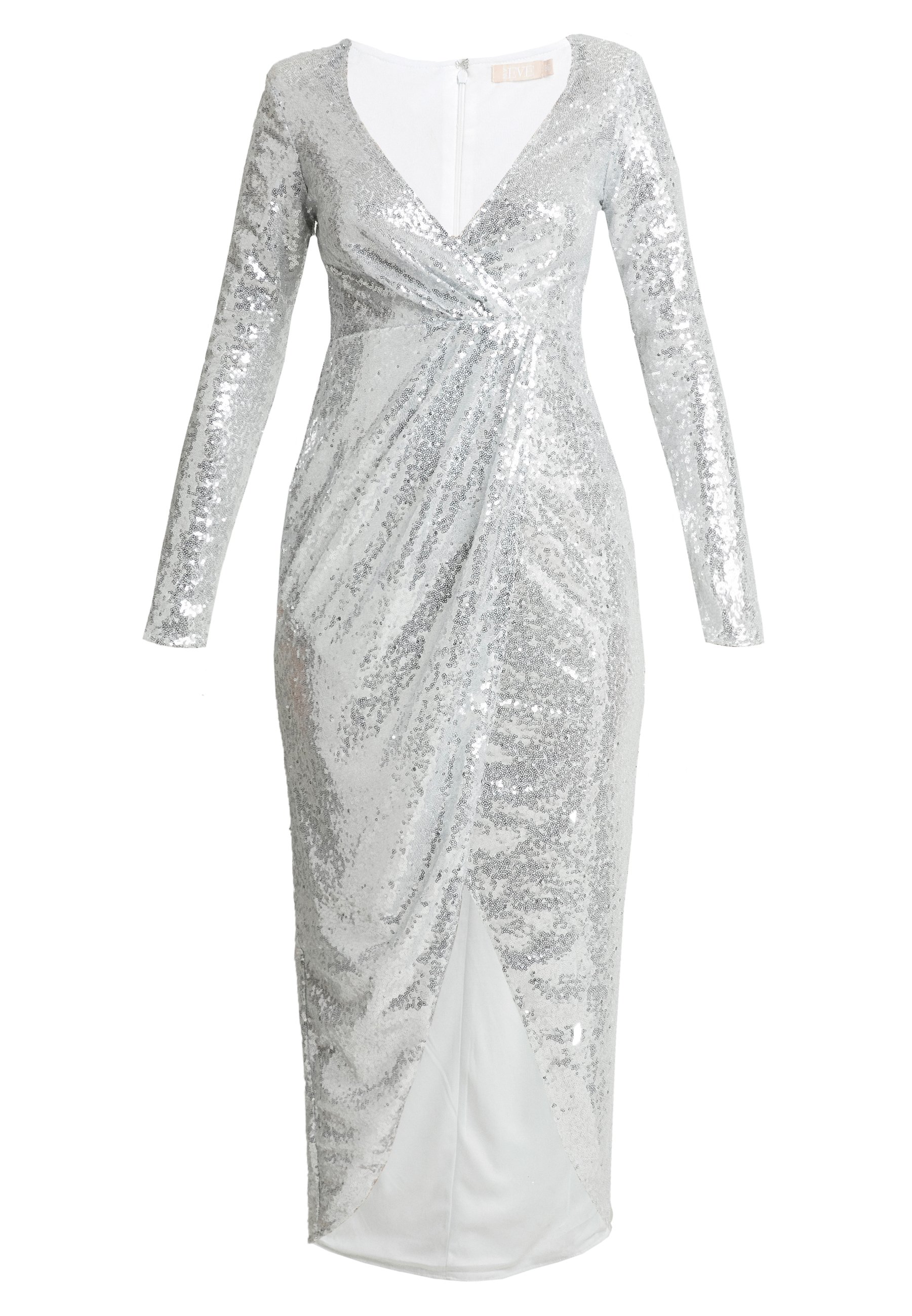 Nly by Nelly SEQUIN WRAP GOWN Galajurk silver Zalando.nl Nly by Nelly SEQUIN WRAP GOWN Galajurk silver Zalando.nl