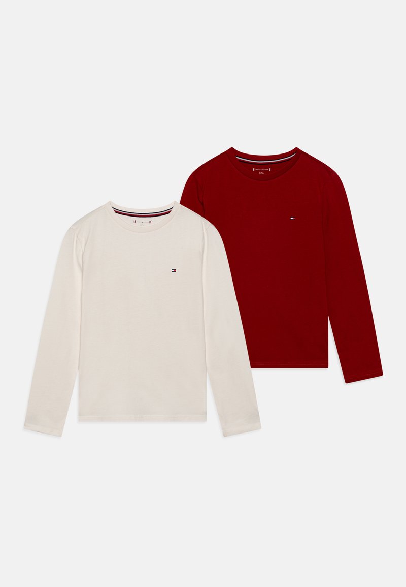 Tommy Hilfiger TEE UNISEX 2 PACK - Long sleeved top - ancient white/dark magma