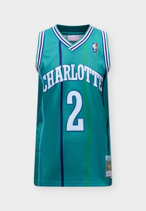 Mitchell & Ness, SWINGMAN JERSEY CHARLOTTE HORNETS - LARRY JOHNSON - Топ - turquoise