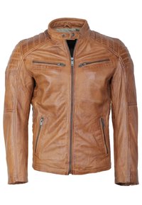 COOPER - Giacca di pelle - cognac braun