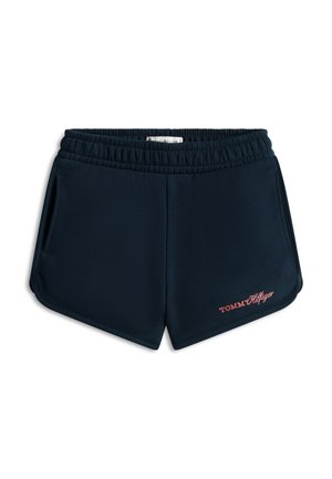 Tommy Hilfiger, GLITTER LOGO TERRY SWEAT SHORTS - Shorts - dark night navy