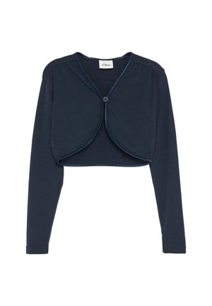 BOLERO MIT BLUMENKNÖPFEN - Cardigan - navy