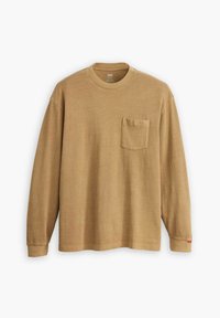 LONG SLEEVE AUTHENTIC POCKET TEE - Langærmet T-shirt - garment dye fig