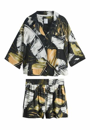 BUTTON THROUGH SHORT SET  - Set lenjerie de noapte - green palm