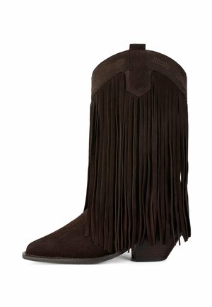 Bottes de cowboy / motard - brown