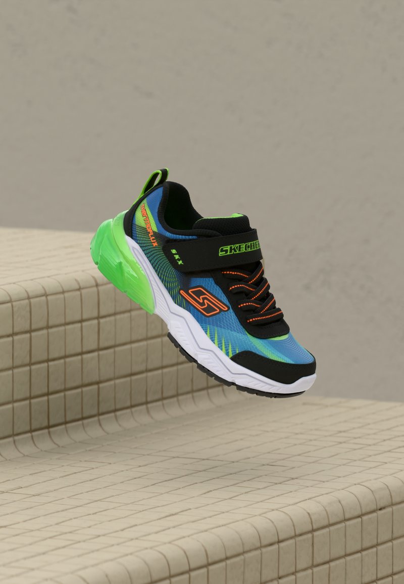 Skechers THERMOFLUX 2.0 - Sneaker low - blue/lime/black/orange