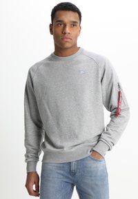 Alpha Industries - X FIT  - Sweatshirt - grey heather Miniaturebillede 1