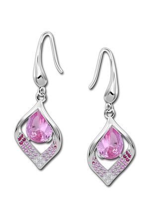 Lotus Silver Boucles d'oreilles - silberfarben rosa