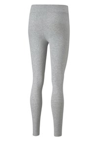 Grå leggings i mjukt, stretchigt material. Figurformande design, medelhög midja, sömlös konstruktion, slät yta med melerat mönster.