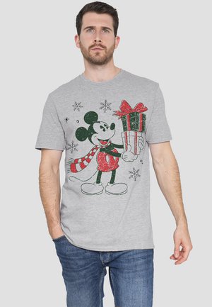 Disney MICKEY MOUSE CHRISTMAS PRESENTS - Print T-shirt - mottled light grey