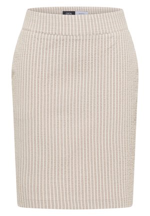 Cecil, KNEE-LENGTH JOGGER SKIRT IN SEERSUCKER QUALITY - Jupe trapèze - grain beige