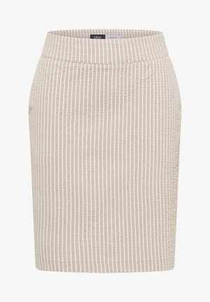 Cecil, KNEE-LENGTH JOGGER SKIRT IN SEERSUCKER QUALITY - Jupe trapèze - grain beige