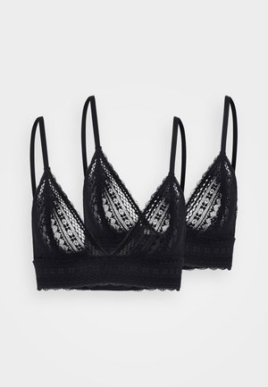 2 PACK - Triangle bra - black