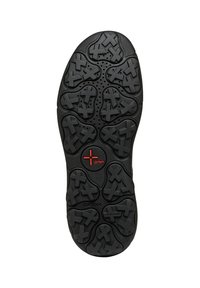 Svart sula med flera korsformade mönster, små perforeringar i mitten, en röd plus-symbol och texten "GRIP".