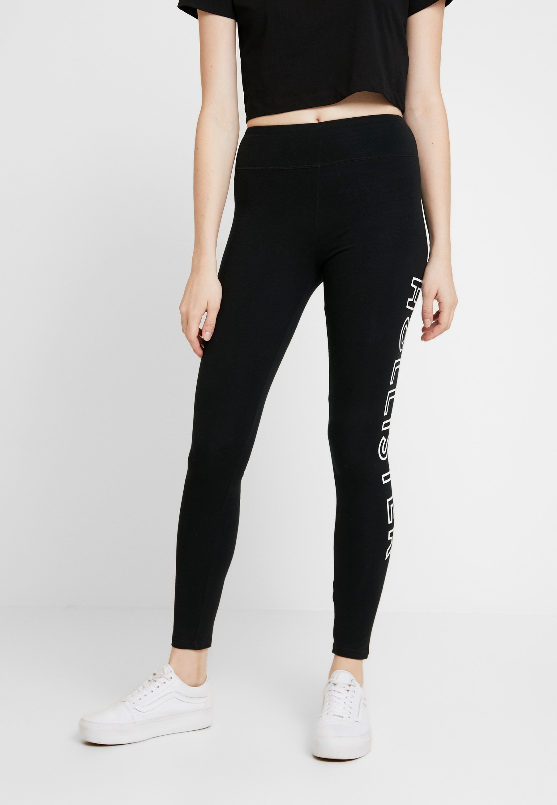 Hollister Co. ROSE GRAPHIC Leggings black Zalando.no Hollister Co. GRAPHIC - Leggings - black