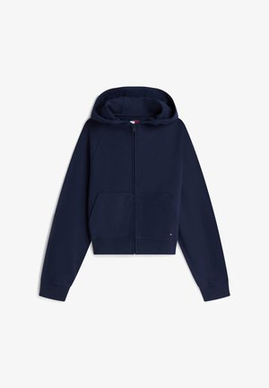 Tommy Jeans, TJW BXY S FLAG ZIP THRU HOODIE - Sweat zippé - dark night navy