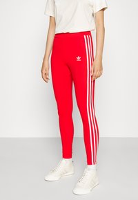 adidas Originals - STRIPES COMPRESSION - Leggings - red Miniaturebillede 1