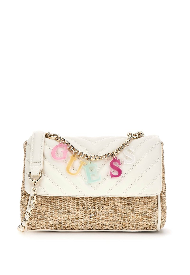 Guess FLAP - Taška s příčným popruhem - creme