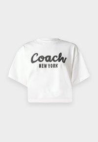 COACH CURSIVE CROPPED - T-Shirt print - white/weiß - Zalando