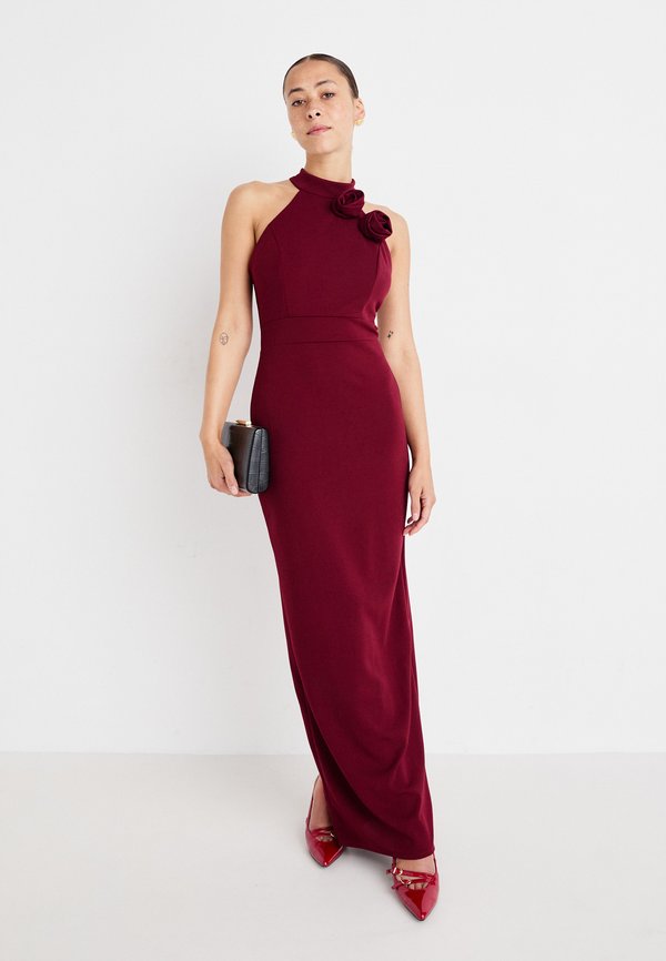 WEDDING CHARLOTTE FLOWER MAXI - Jersey dress - wine3