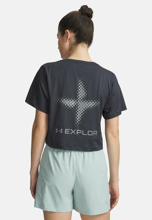 SHORT-SLEEVE GRAPH W EXPLOR TRAIL - Sports T-shirt - anthracite