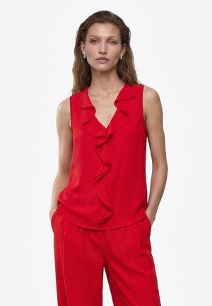 Koton, V NECK TOP. - Pusero - red