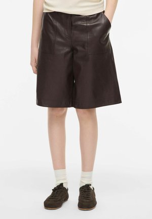 Rouge Edit CULOTTES LEATHER - Šortky - seal brown