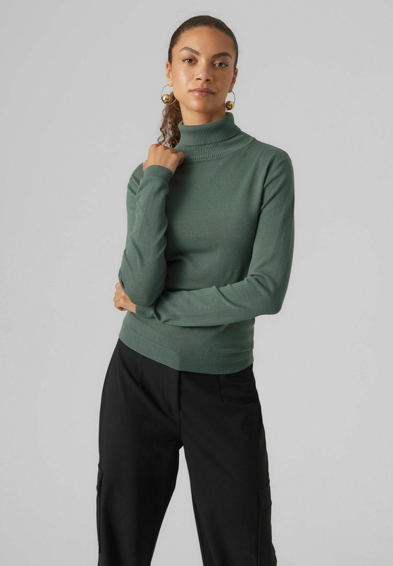 Vero Moda VMGLORY ROLLNECK - Džemper - dark forest