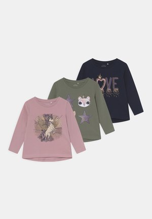 NMFVIX 3 PACK - Top s dlouhým rukávem - agave green