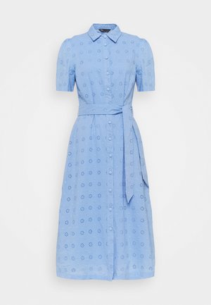 BROIDERIE - Abito a camicia - blue