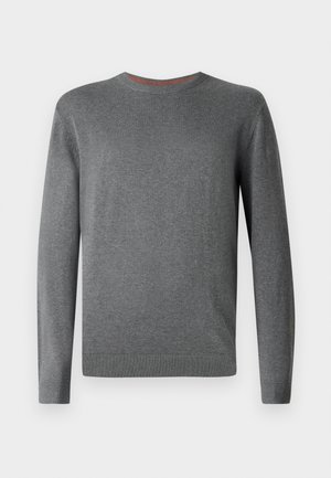 TOM TAILOR BASIC CREWNECK - Pulover - classic dark grey melange