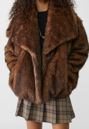 Winterjas - mottled brown