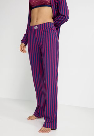 LSCN BY LASCANA PANTS - Bas de pyjama - beere-gestreift