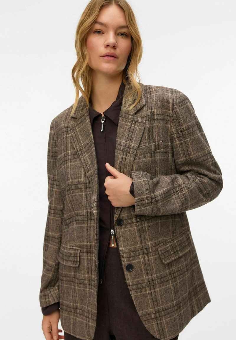 Vero Moda VMCAILIE - Halflange jas - chocolate torte