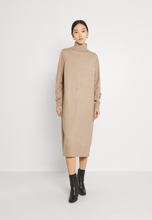 BYMILO LONG DRESS - Neulemekko - tannin melange