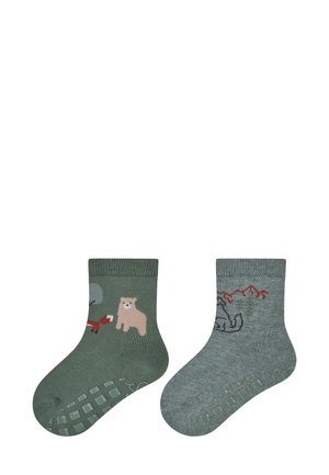 2ER-PACK WALDTIERE - Socks - darkgreen