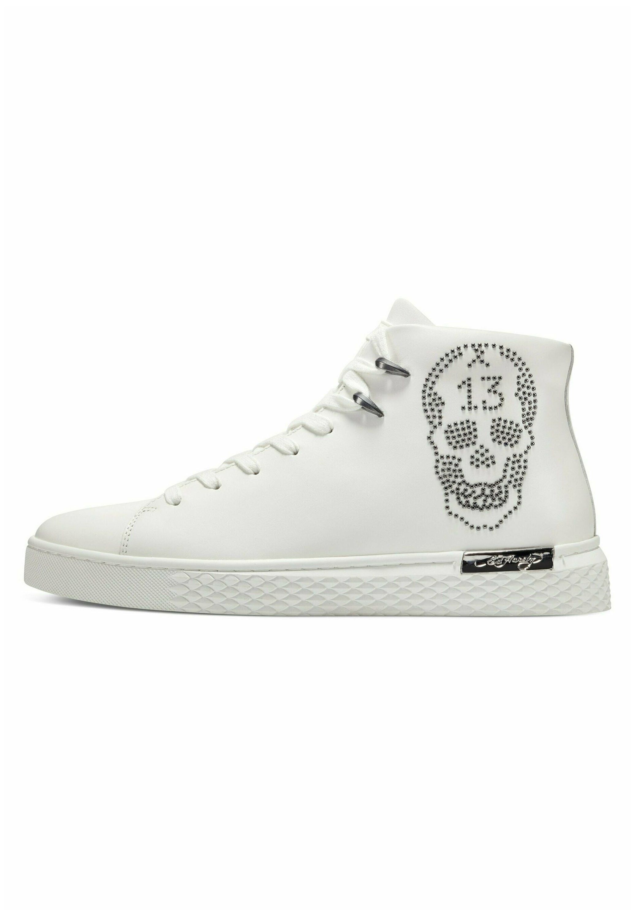 Ed Hardy LUCKY - Zapatillas altas - white gunmetal/blanco - Zalando.es