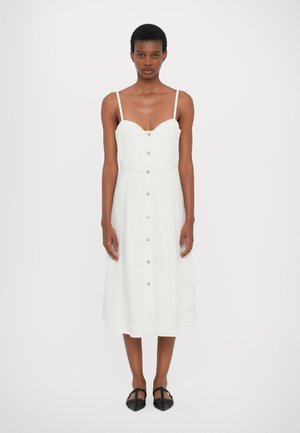 RAPHAEL CORSET DRESS - Denim dress - white