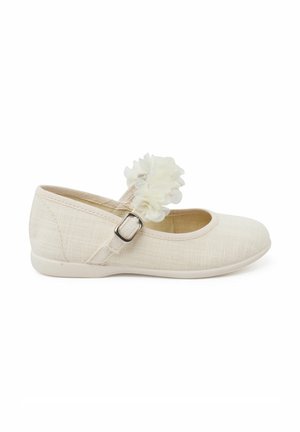 MERCEDITAS CEREMONIA TIRA DE FLORES - Ballerine con cinturino - beige