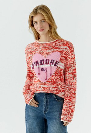 Pullover - red white