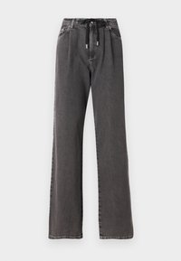 NANNY - Jean boyfriend - black worn denim
