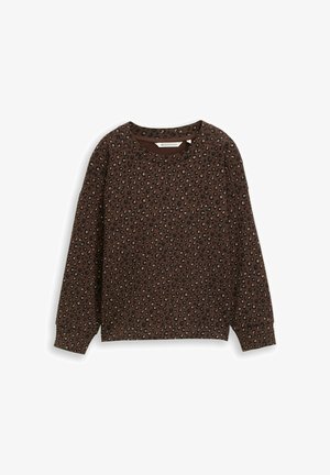 TOM TAILOR DENIM, TOM TAILOR DENIM STRICK & SWEATSHIRTS LOOSE FIT SWEATSHIRT MIT LEO-PRINT - Sweatshirt - brown black leo print