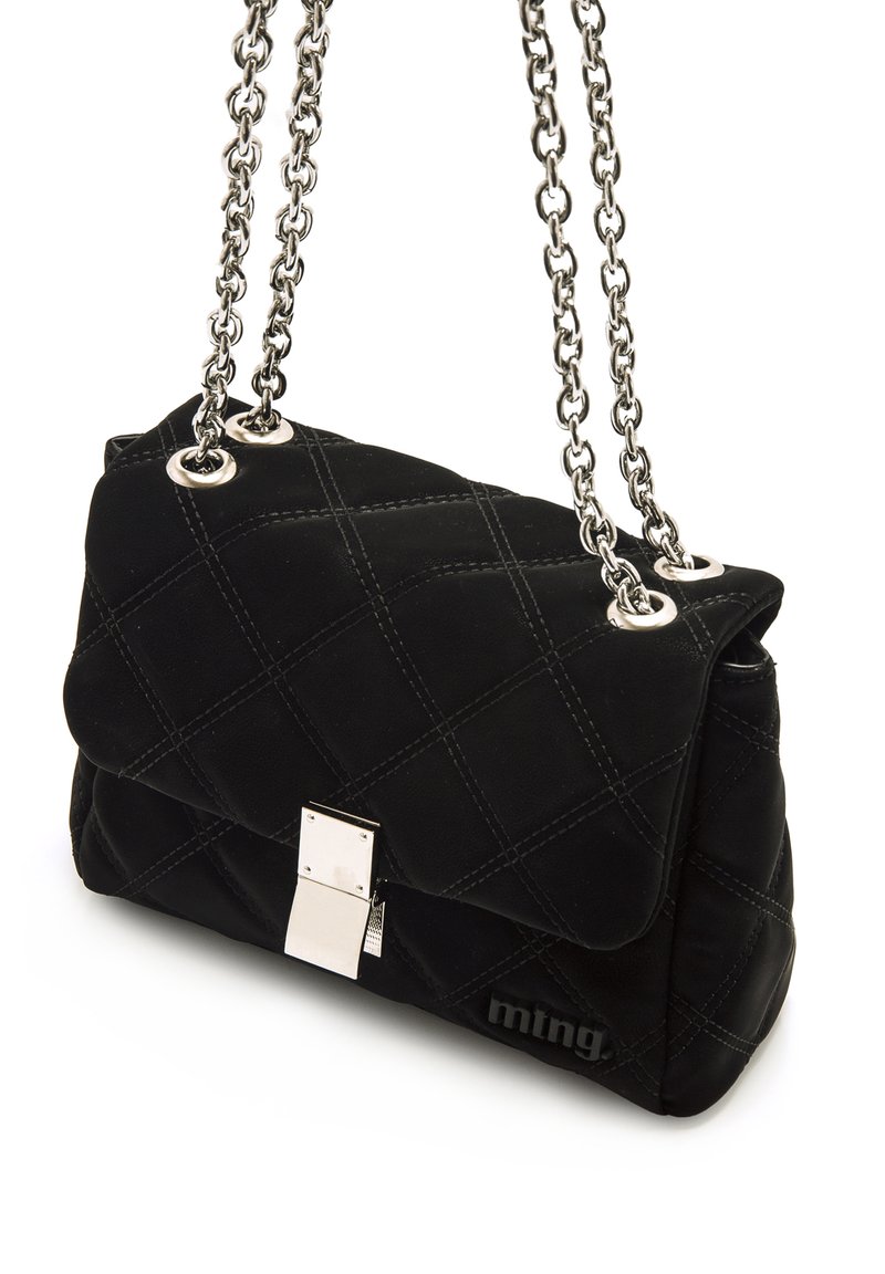 Avec Chaîne Argent Sac Chaine Noir Cuir Sac Noir Avec Chaine
