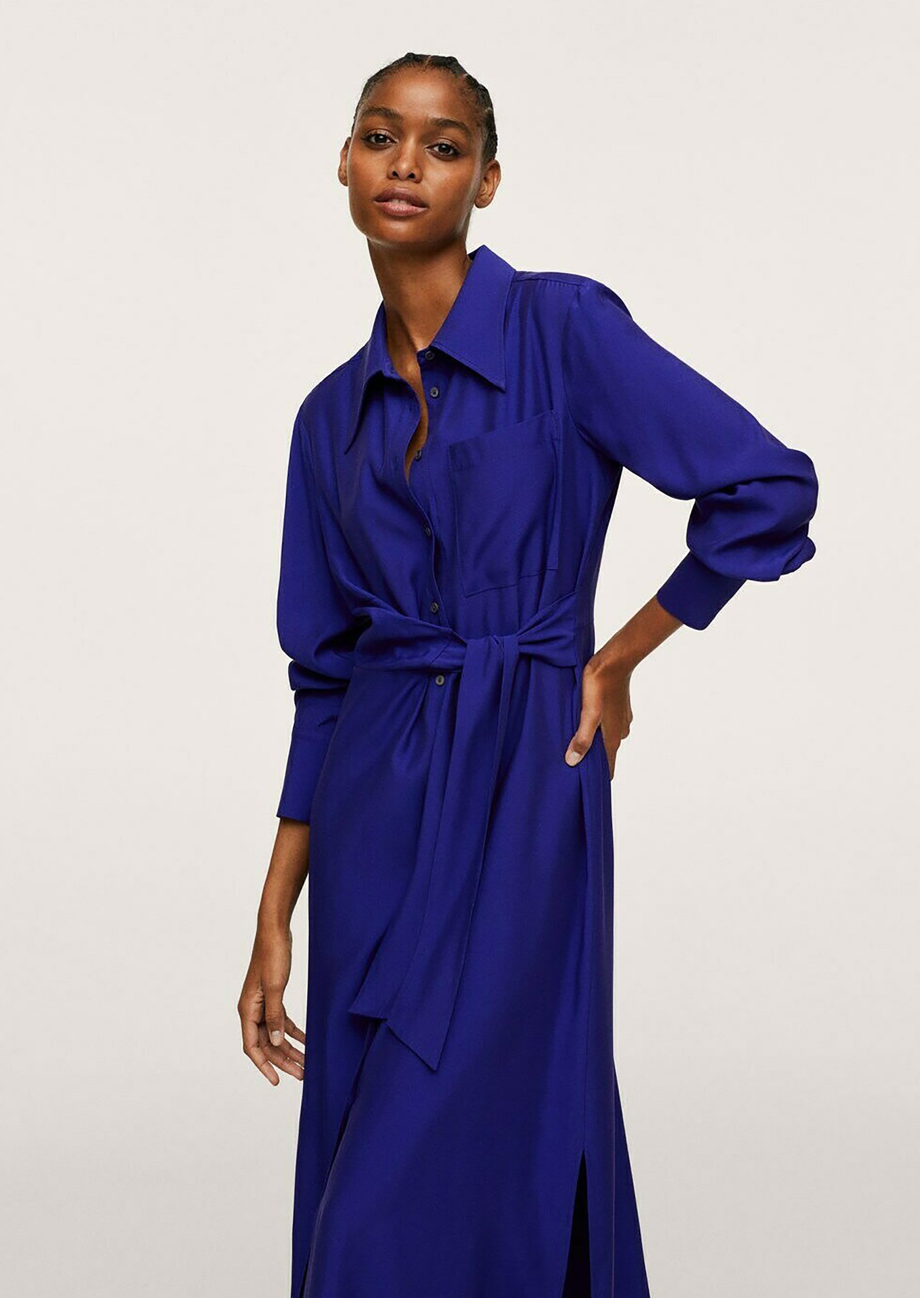mango robe bleu